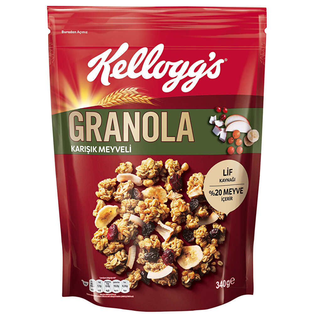 Kellogg's Karışık Meyveli Granola 340 G Kahvaltılık Gevrek Fiyatı