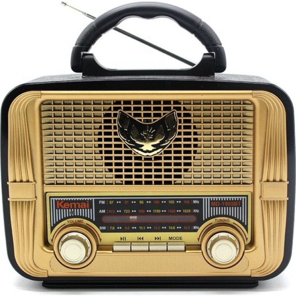 Kemai MD-1903BT Bluetooth - Fm Radyo - USB - Sd Kart Destegi - Siyah Alarmlı Saatler & Radyolar Fiyatı