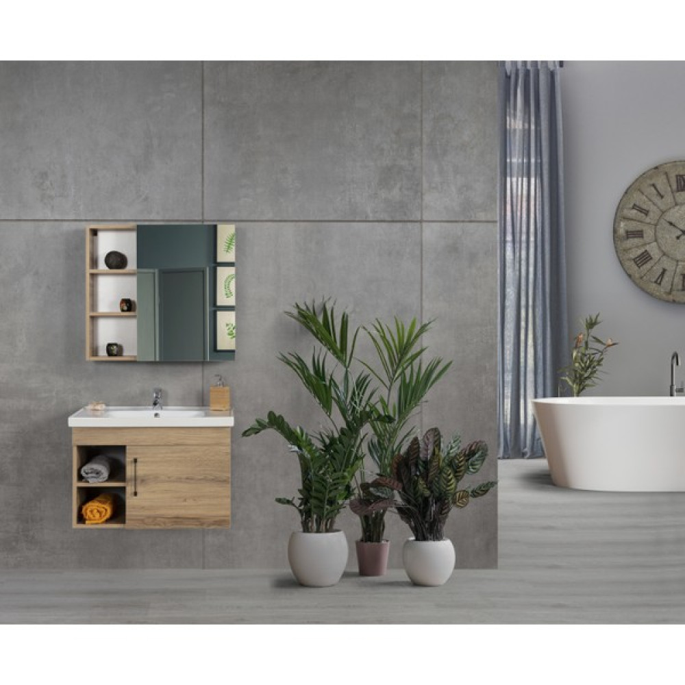 Kemençe Banyo Dolabı Seti - Ceviz Banyo Dolabı / Mobilyası Fiyatı