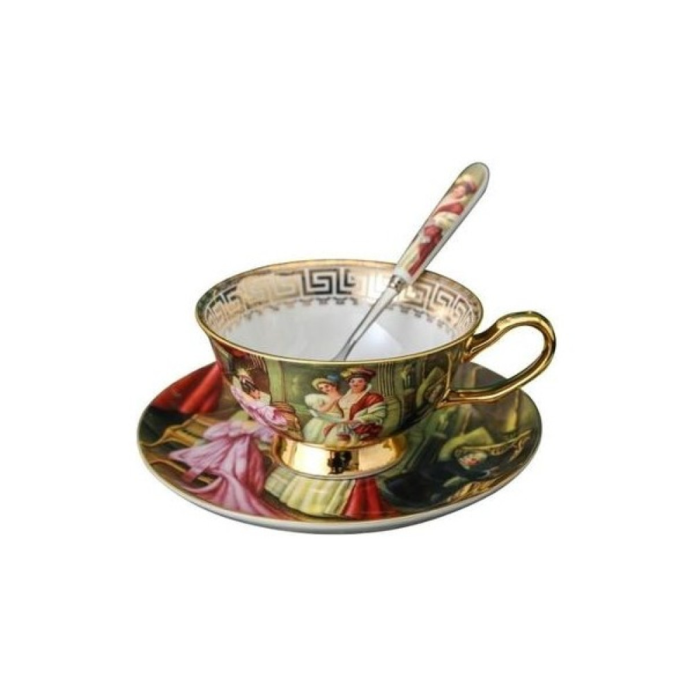 Kemik Çini Kahve Fincanı ve Tabağı Avrupa Tarzı Kahve Fincanı Set Ingiliz Öğleden Sonra Çay Bardağı(Yurt Dışından) - Renkli Fincan / Bardak / Kahve Takımı Fiyatı