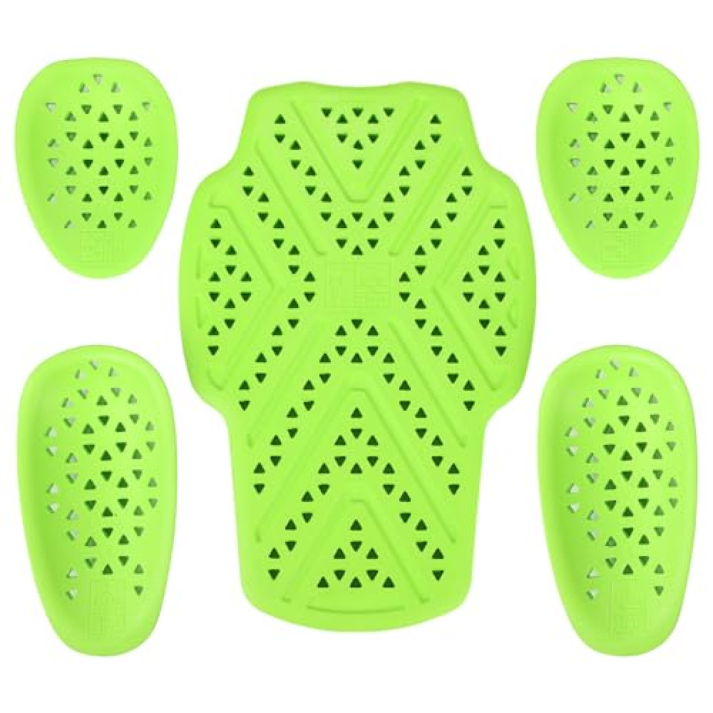 KEMIMOTO CE Level 2 Back Armor Protector Pad, CE Level 2 Elbow and Shoulder Certified, Anti Impact Inserts for Motorcycle Jackets (5 PC Set)