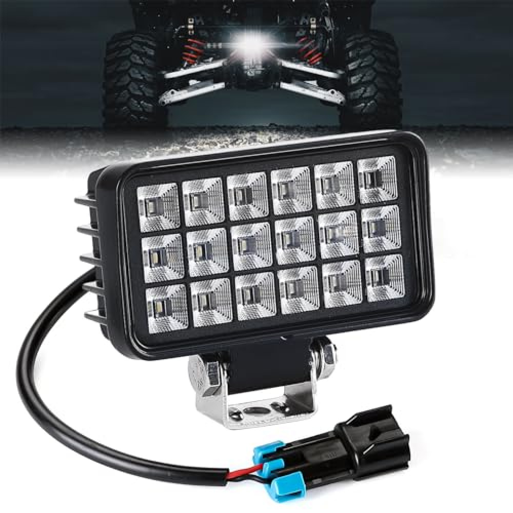KEMIMOTO Upgraded Backup Light with Switch Compatible with Ranger XP 1000, 36W Reverse Light Rear LED Kit Compatible with 2018-2024 Polaris Ranger 1000 XP/Crew, 4.4×2.4 Inches