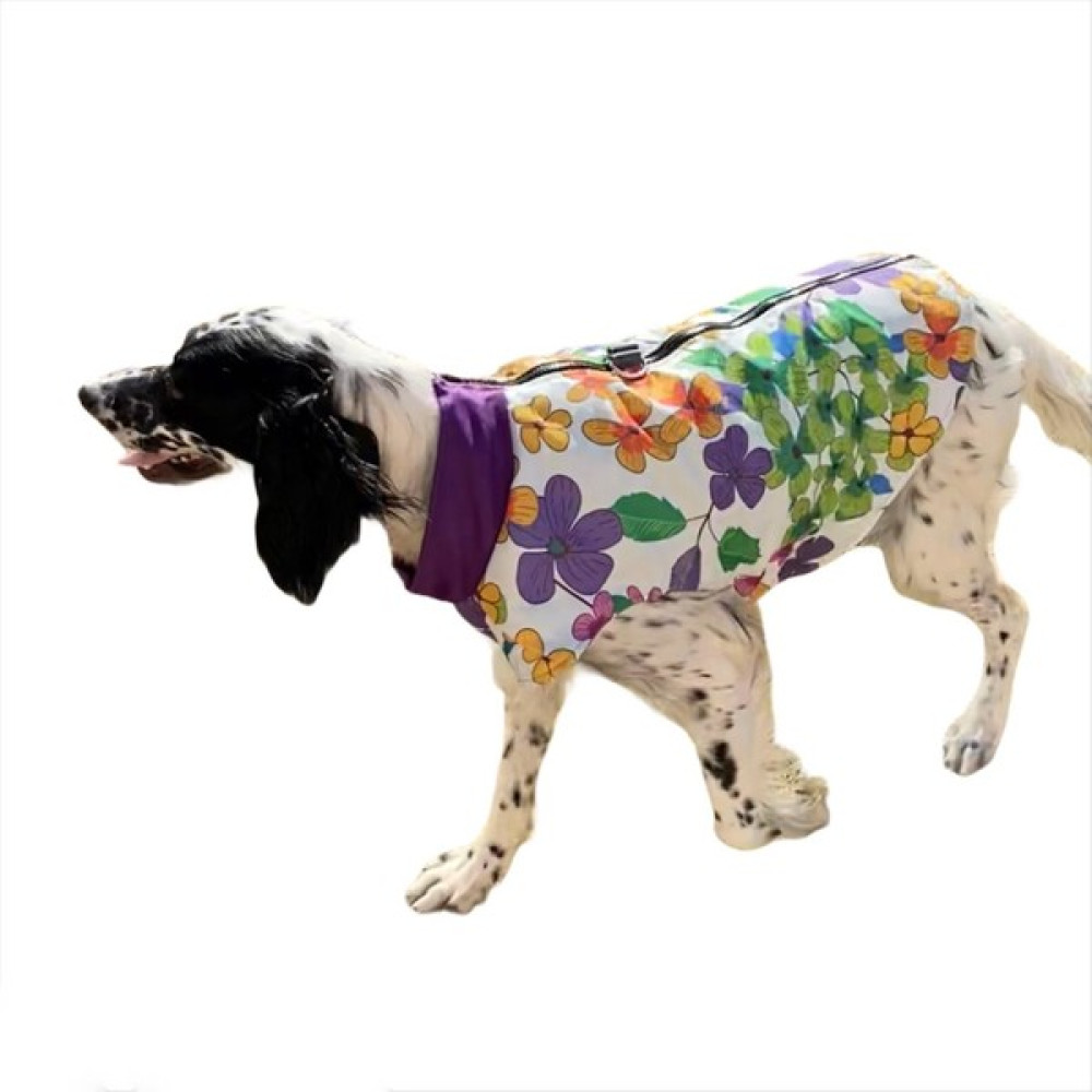 Kemique Flower Power Su Itici Köpek Yağmurluğu , Orta ve Büyük Irklar Için Yağmurluk - Mor - 3XL Evcil Hayvan Ürünleri Fiyatı
