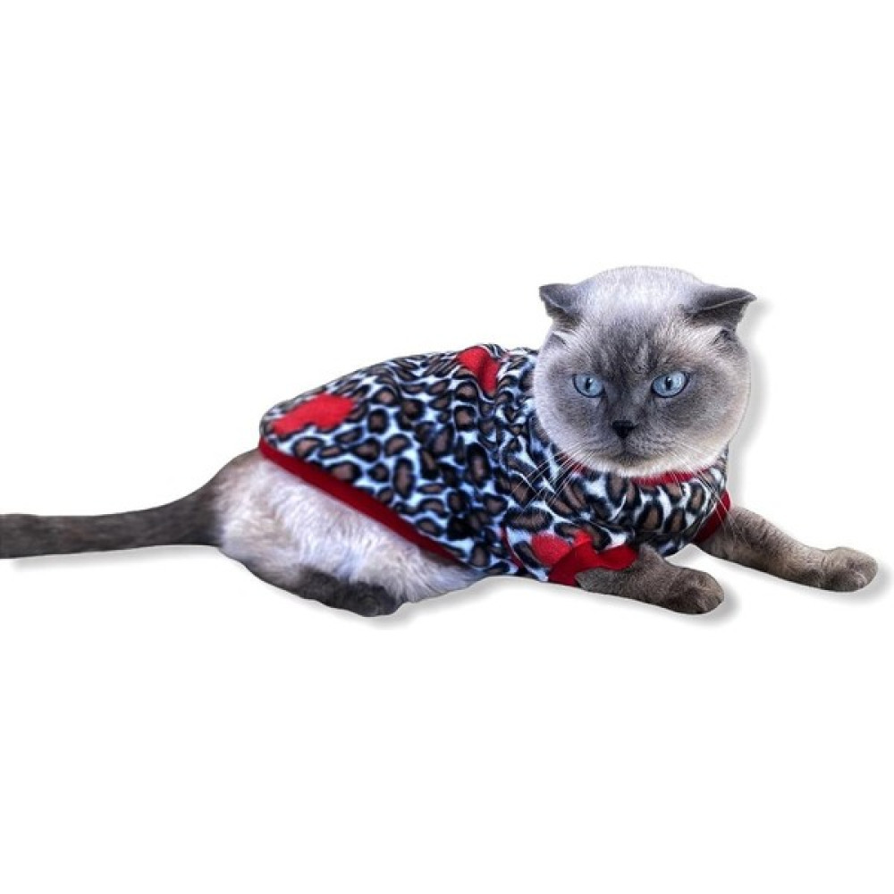 Kemique Leopar Hearts Kedi Süeteri Kedi Kıyafeti Xxl - 2XL - Kahverengi Evcil Hayvan Ürünleri Fiyatı