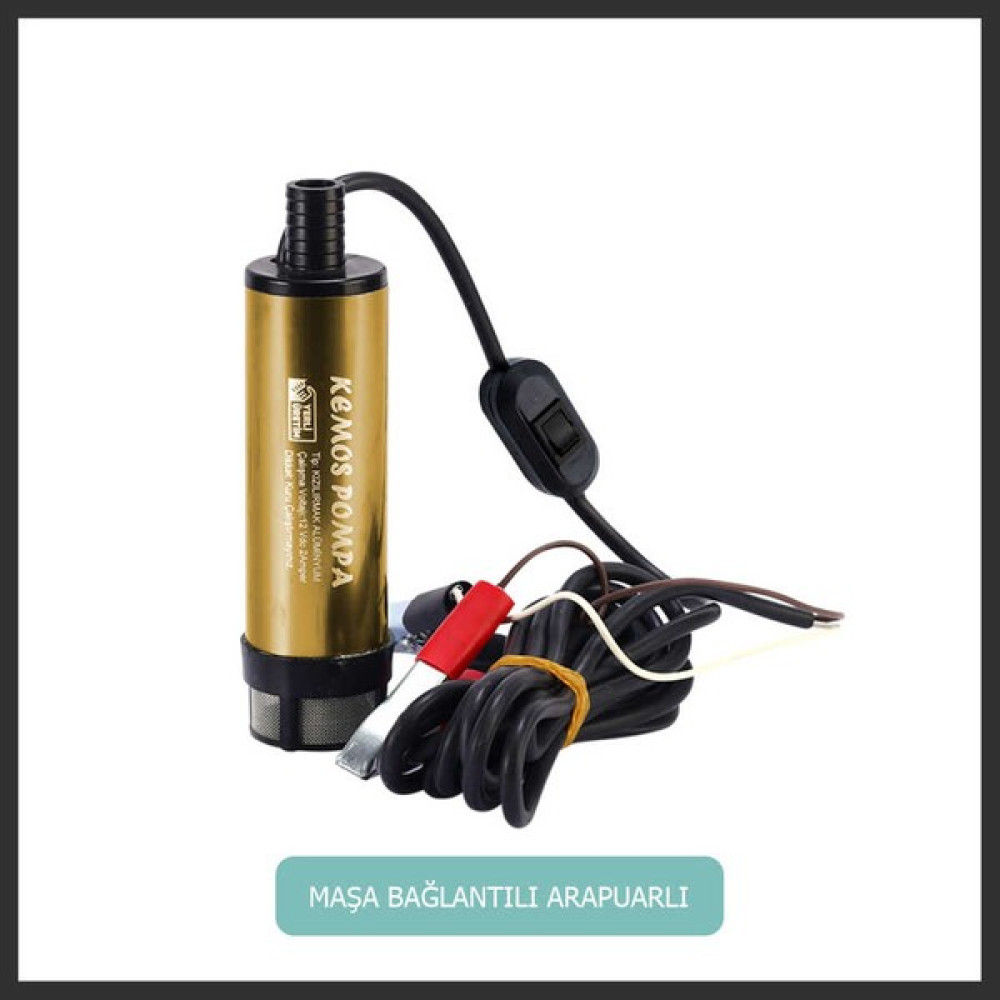 Kemos Kızılırmak 12 Volt Dalgıç Tipi Sıvı Aktarma Pompası(Filtreli + Arapuarlı) Su Motoru Fiyatı