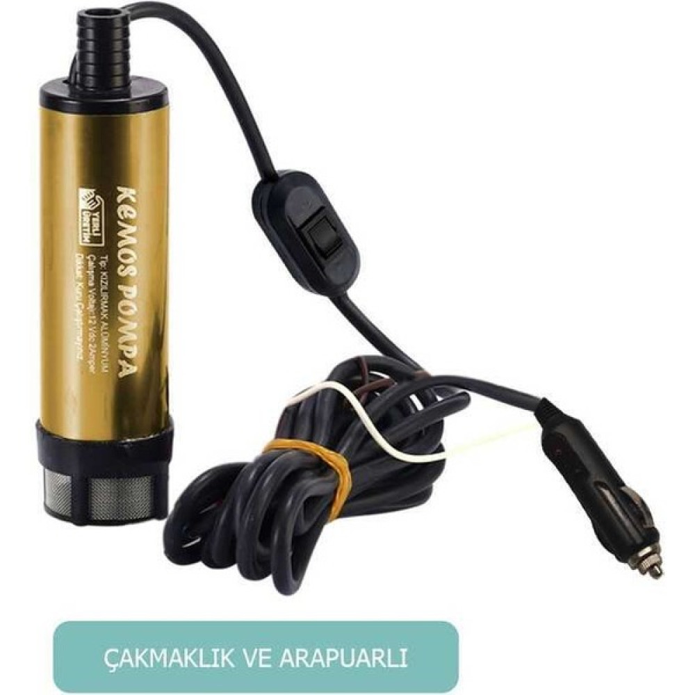 Kemos Meriç 24 Volt Alüminyum Dalgıç Tipi Sıvı Aktarma Pompası (Filtreli+Arapuar+Çakmaklık) Oto Boyaları Fiyatı