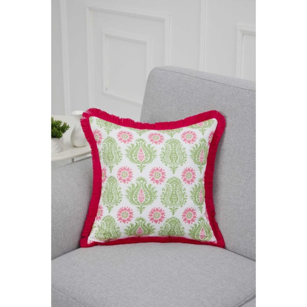 Kenarları Saçaklı Çift Desenli Kırlent KILIFI,K-316 - 45 x 45 cm - Renkli Kırlent / Mobilya Yastığı Fiyatı