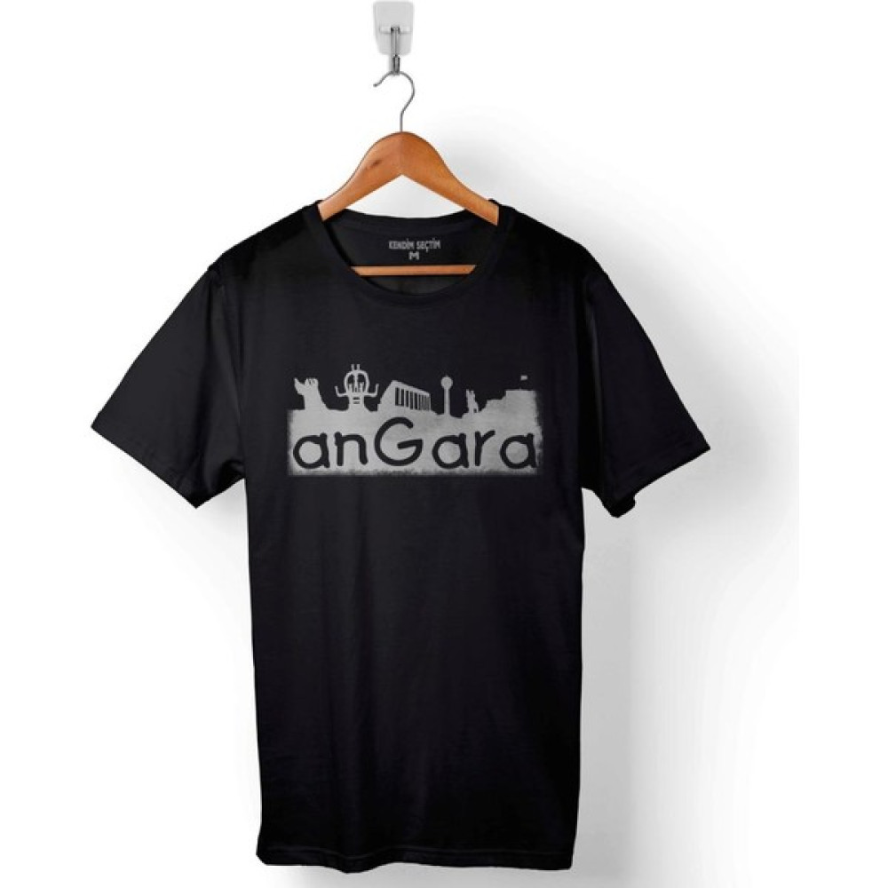 Kendim Seçtim Angara Ankara Sıfır Altı 06 Şehir Silüeti Baskılı Tişört T-Shirt Erkek T-shirt Fiyatı