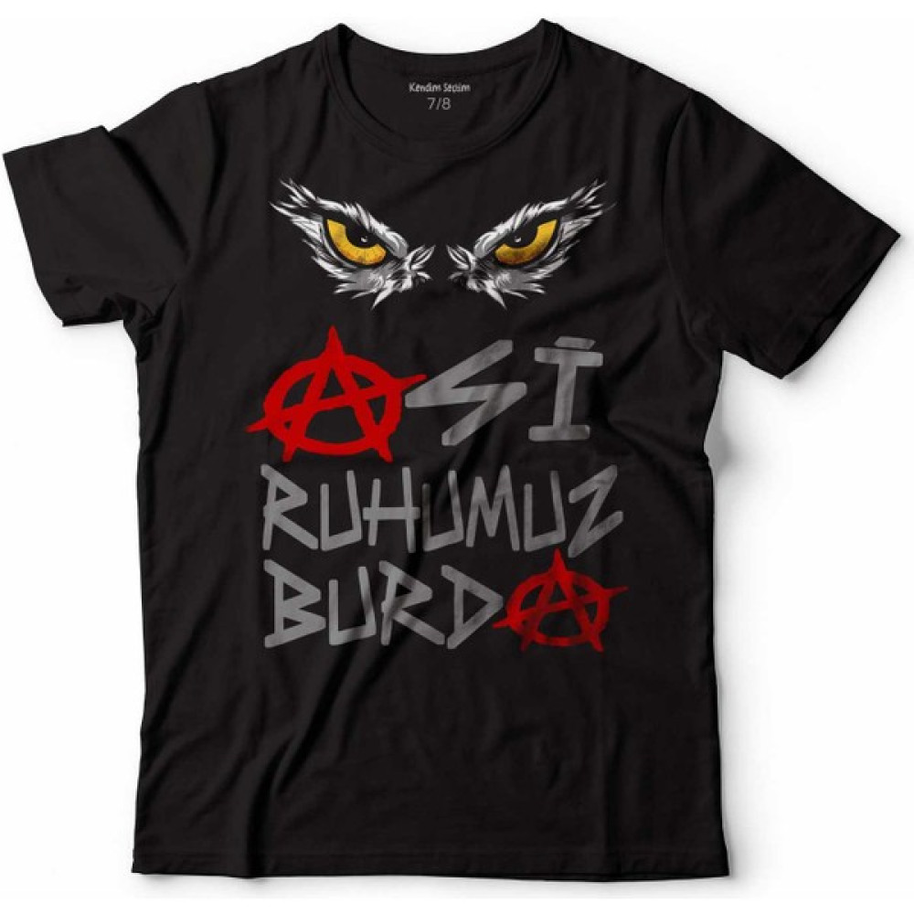 Kendim Seçtim Asi Ruhumuz Burda Kartal Beşiktaş Eagle Şampiyon Baskılı Tişört Çocuk T-Shirt Erkek Çocuk T-shirt Fiyatı