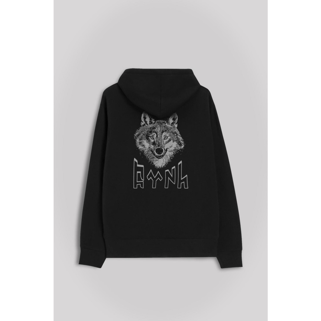 Kendim Seçtim Göktürkçe Türk Bozkurt Wolf Kafa Ön ve Arka Baskılı Sweatshirt Kapüşonlu Hoodie Giyim & İç Giyim Fiyatı