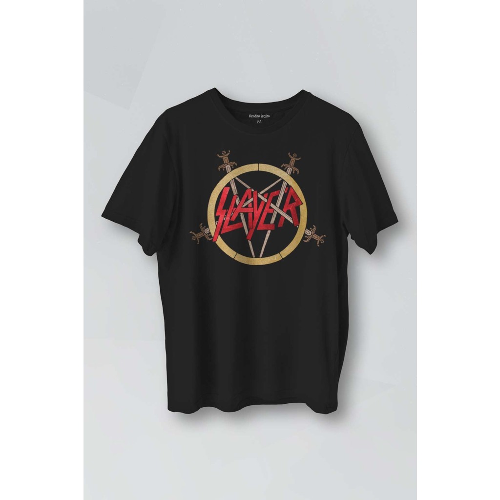 Kendim Seçtim Siyah T-Shirt Slayer Metal Music Guitar Gitar Baskılı Unisex Tişört Giyim & İç Giyim Fiyatı