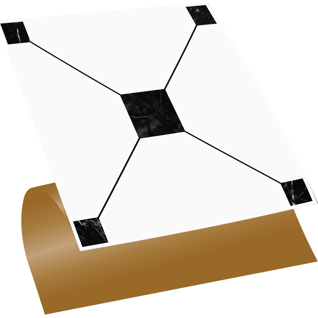 Kendinden Yapışkanlı Siyah Geometrik Desenli Pvc Karo 30X30 cm (33 Adet) 3m2 Diğer Fiyatı