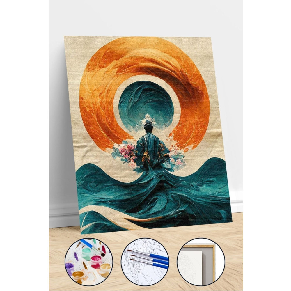 kendinyaphobi Sayılarla Boyama Seti Çerçeveli Kasnaklı Başka Dünyaya Geçiş 40 x 50 cm Tuval Fiyatı