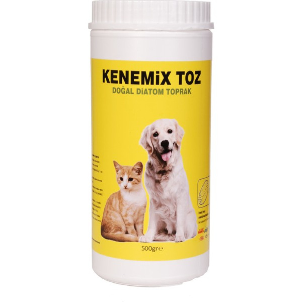 Kenemix KENE-500 Kene Bit Pire Önleyen katkısız Doğal Diatom Toprak Kenemix 500 gr Di-Ar ULTRA Evcil Hayvan Ürünleri Fiyatı