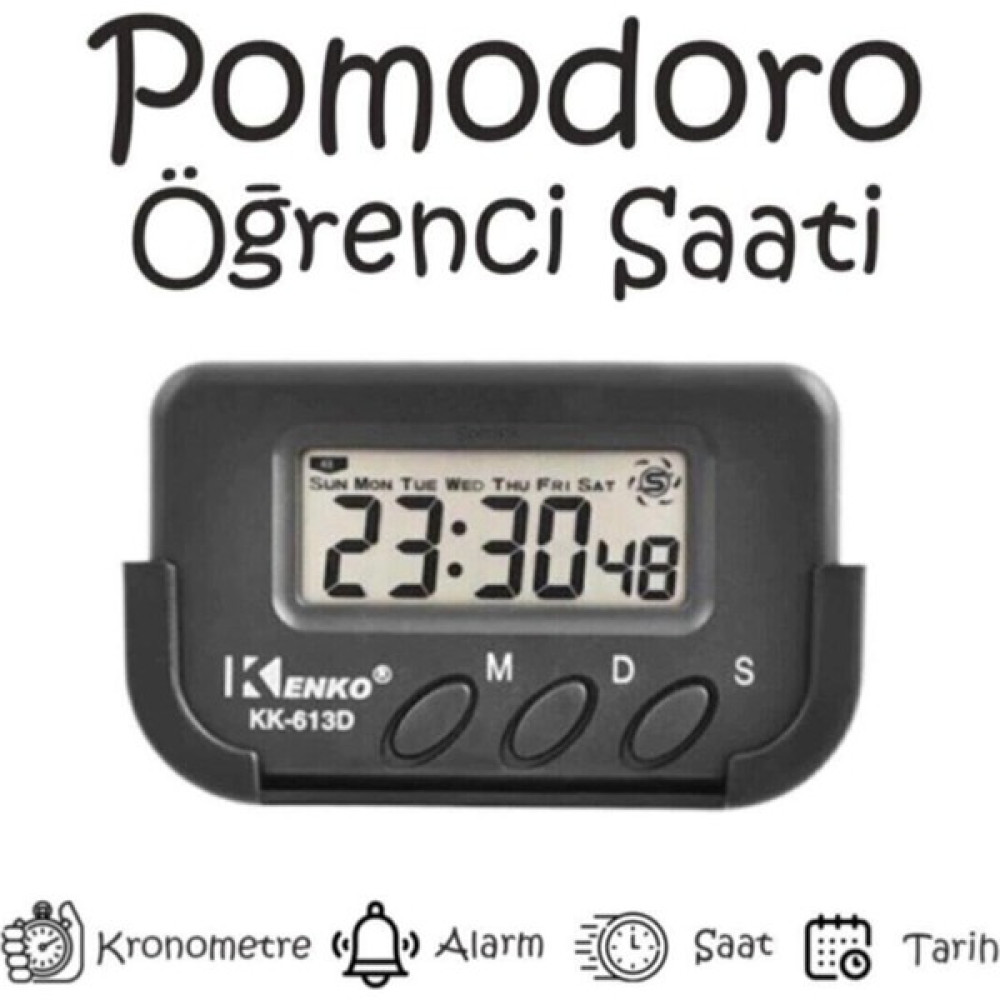 kenko Pilli Kronometre ve Alarmlı Mini Digital Masa Saati Kronometre Fiyatı