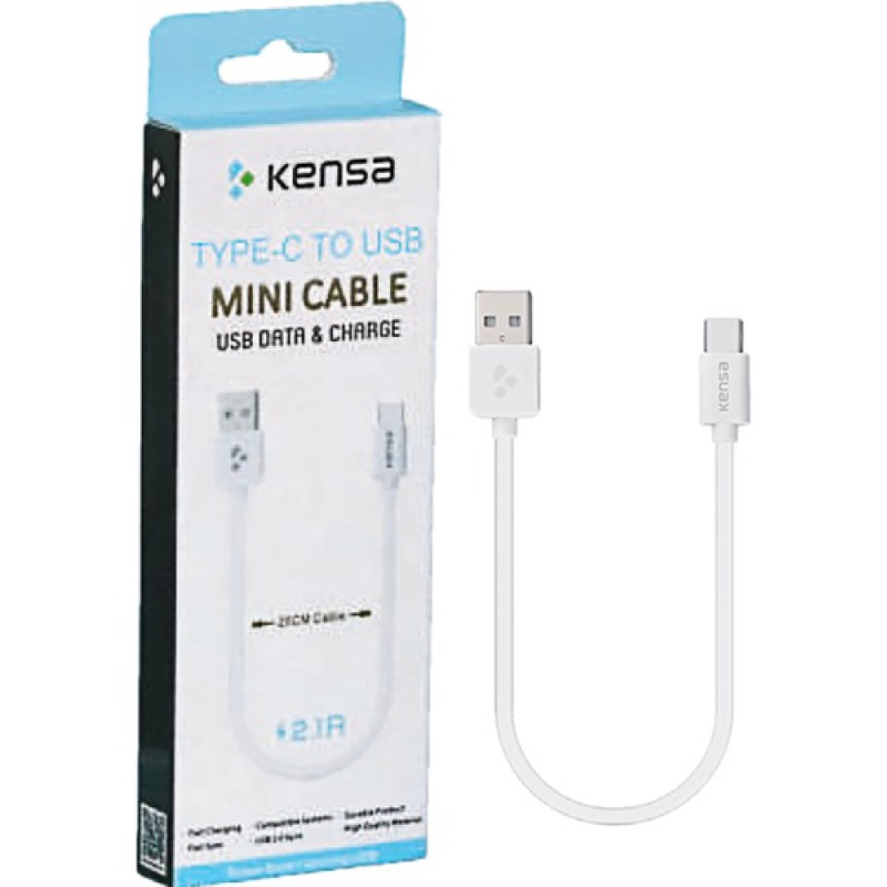 Kensa C-202 Type C Hızlı Şarj Kablosu Beyaz Cep Telefonu Şarj Cihazı Fiyatı