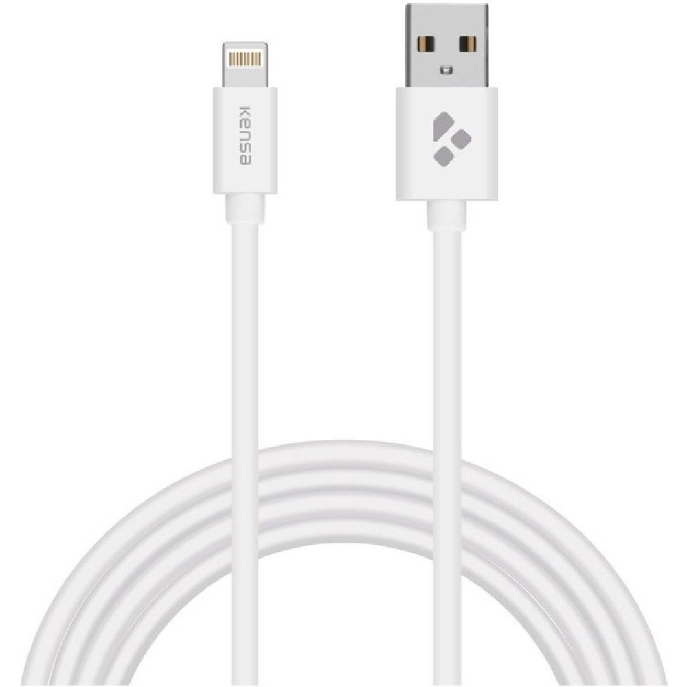 Kensa Ip-20 2.1A 2 Metre Lightning USB Data Şarj Kablo - Beyaz Cep Telefonu Kablosu Fiyatı