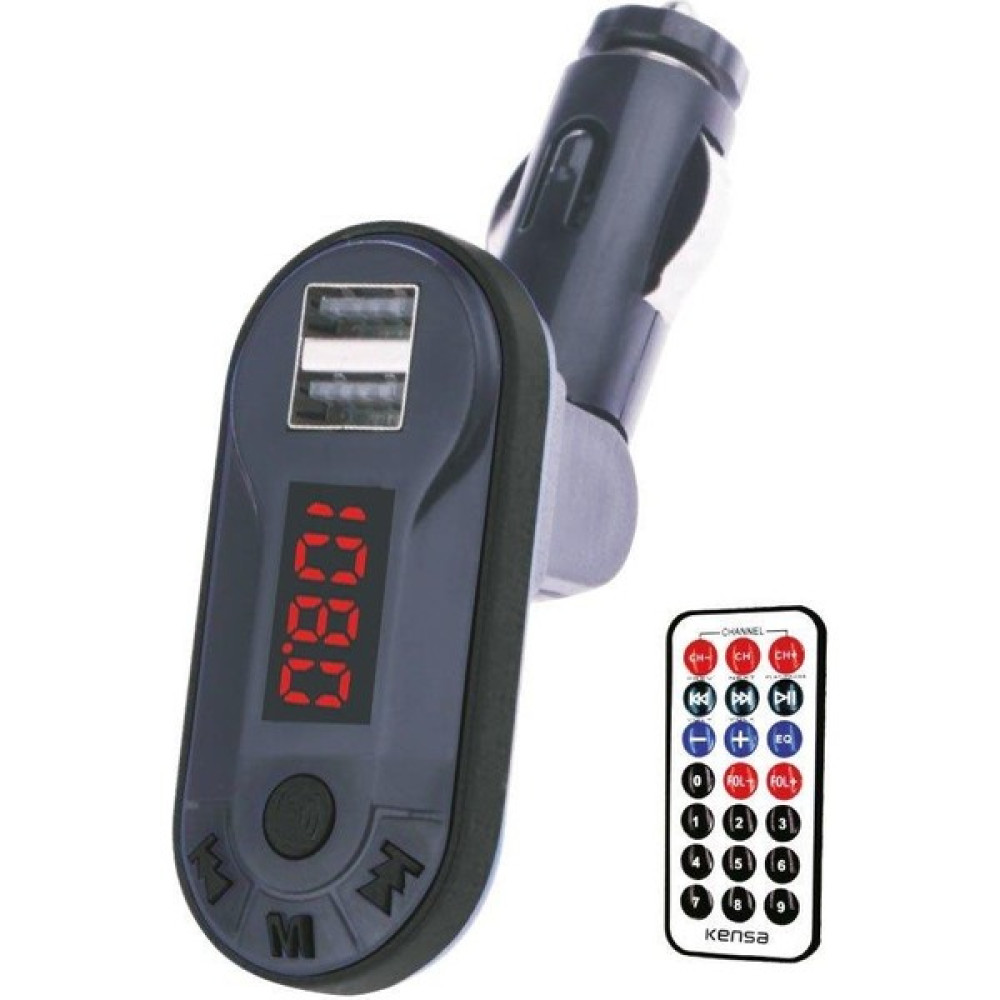 Kensa KT-302 Fm Transmitter Araç Kiti Bluetooth - Siyah Cep Telefonu Araç Kiti Fiyatı