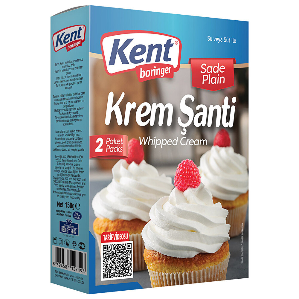 Kent Boringer Krem Şanti Sade 75g X 2 Tatlı ve Pasta Malzemeleri Fiyatı