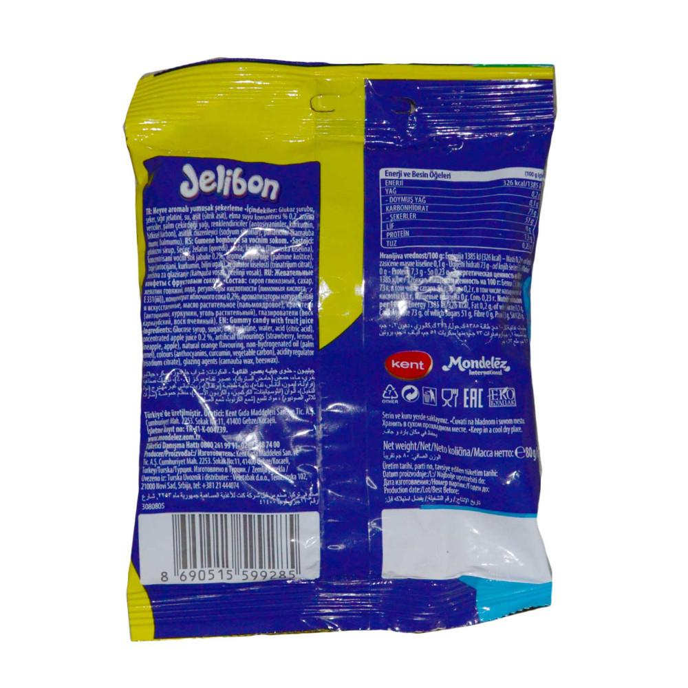 Kent Jelibon Yumuşak Şekerleme 80 gr Afrika