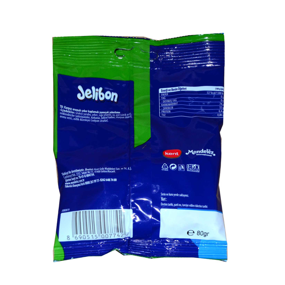 Kent Jelibon Yumuşak Şekerleme 80 gr Karpuz