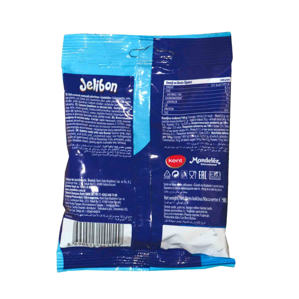 Kent Jelibon Yumuşak Şekerleme 80 gr Kolalı