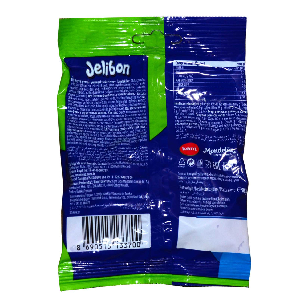 Kent Jelibon Yumuşak Şekerleme 80 gr Mini Meyve