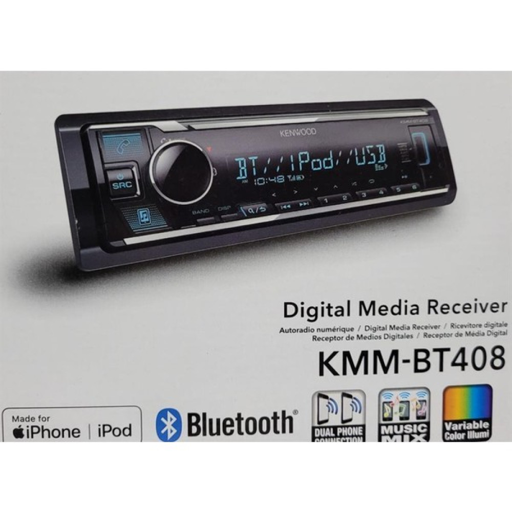 Kenwood KMM-BT408 Bluetooth USB 3 Anfi Çıkışlı Oto Teyp Oto Teypleri Fiyatı