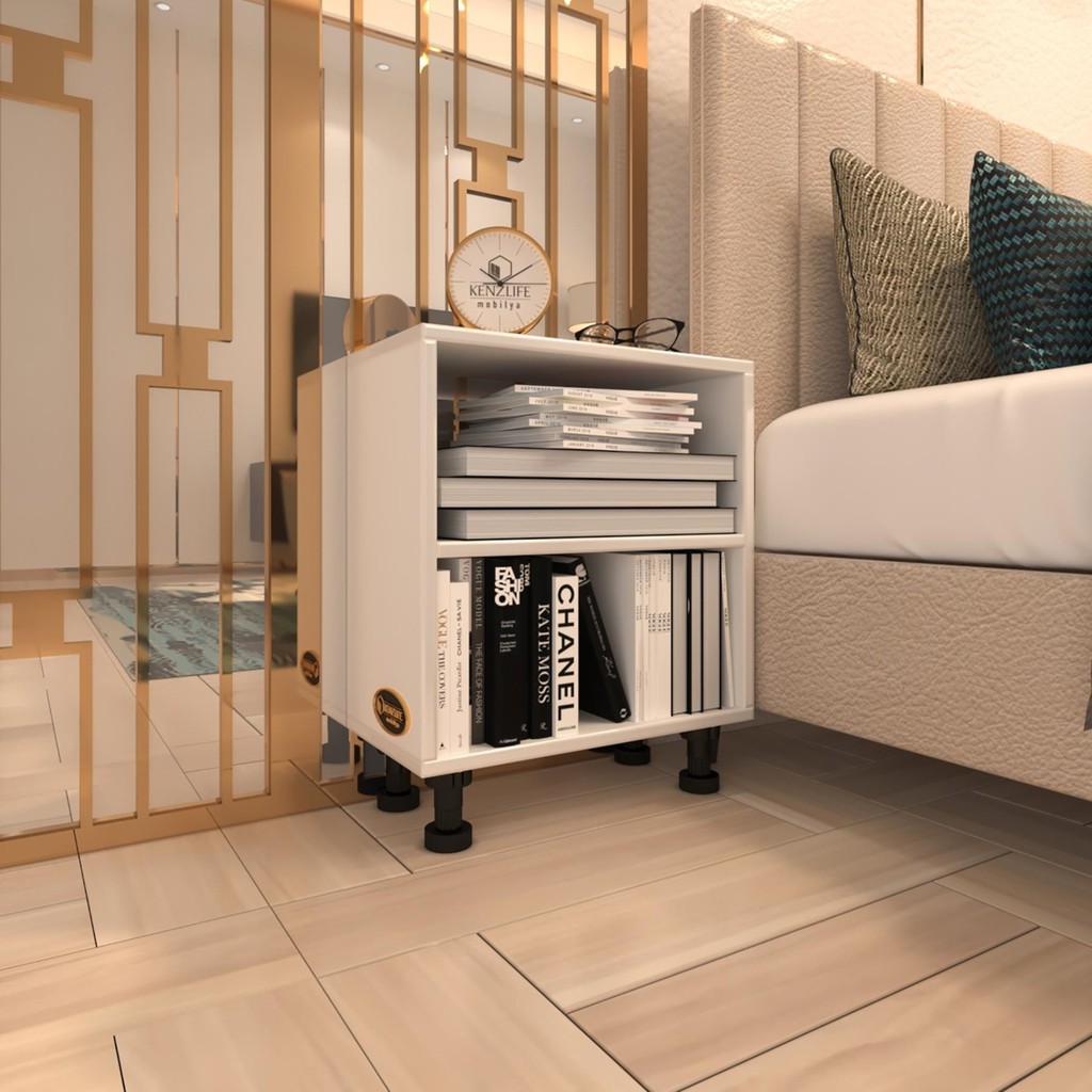 Kenz Life Kenzlife Komodin Matti Byz 48 x 40 x 40 Ayarlı Ayaklı Komidin Kitaplık Kitaplık Fiyatı