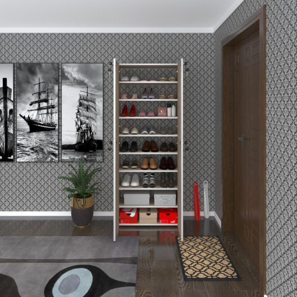 Kenzlife Ayakkabılık Ayakkabı Dolabı Kilitli Gutan Crd 180*70*32 Kapaklı Ofis Dolabı Iki Bölme - Cordoba Ayakkabılık Fiyatı