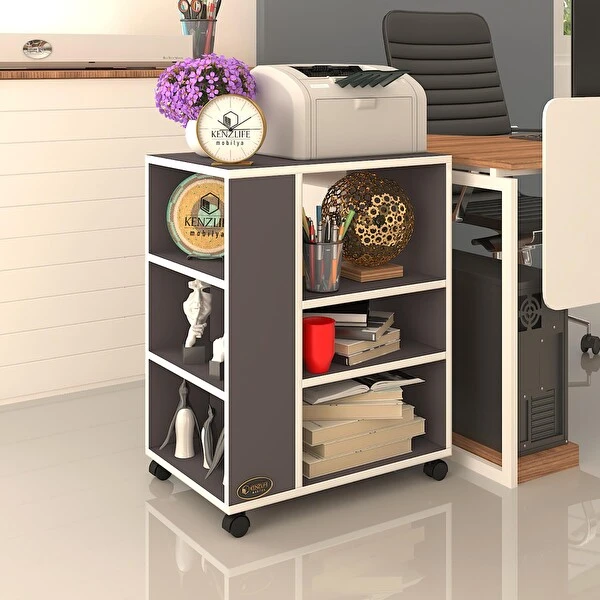 Kenzlife Berubetto076 76x60x40 CM Gri Tekerlekli Ofis Yazıcı Masası Bilgisayar Masası Fiyatı
