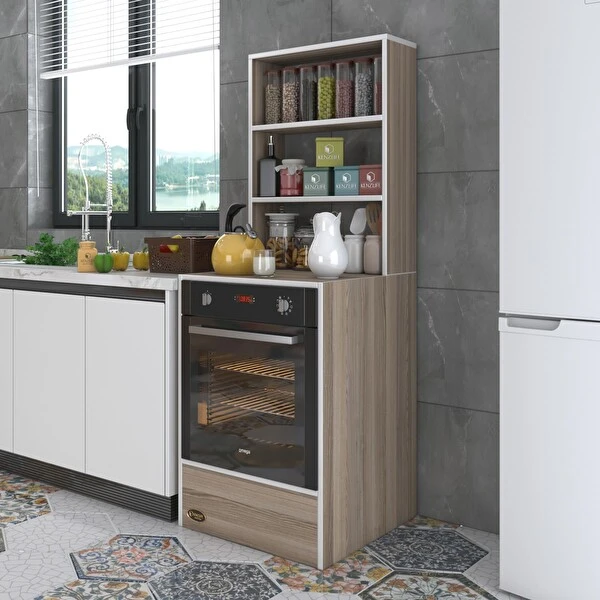 Kenzlife Esmacan 165x60x56 CM Eko Düz Cordoba Ankastre Fırın Dolabı Mutfak Dolabı / Mobilyası Fiyatı