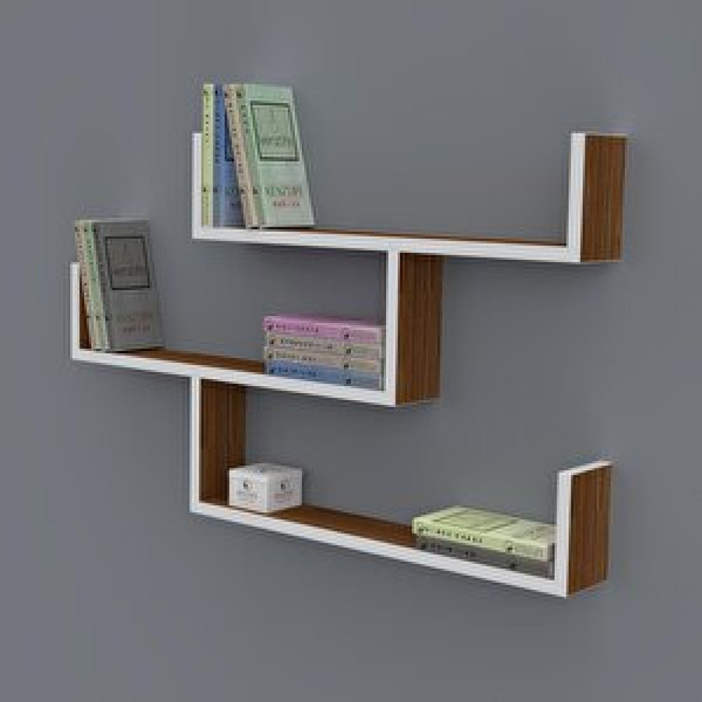 Kenzlife Kitaplık Gülin 055*080*20 Cvz Duvar Rafı Beyaz Kitaplık Fiyatı