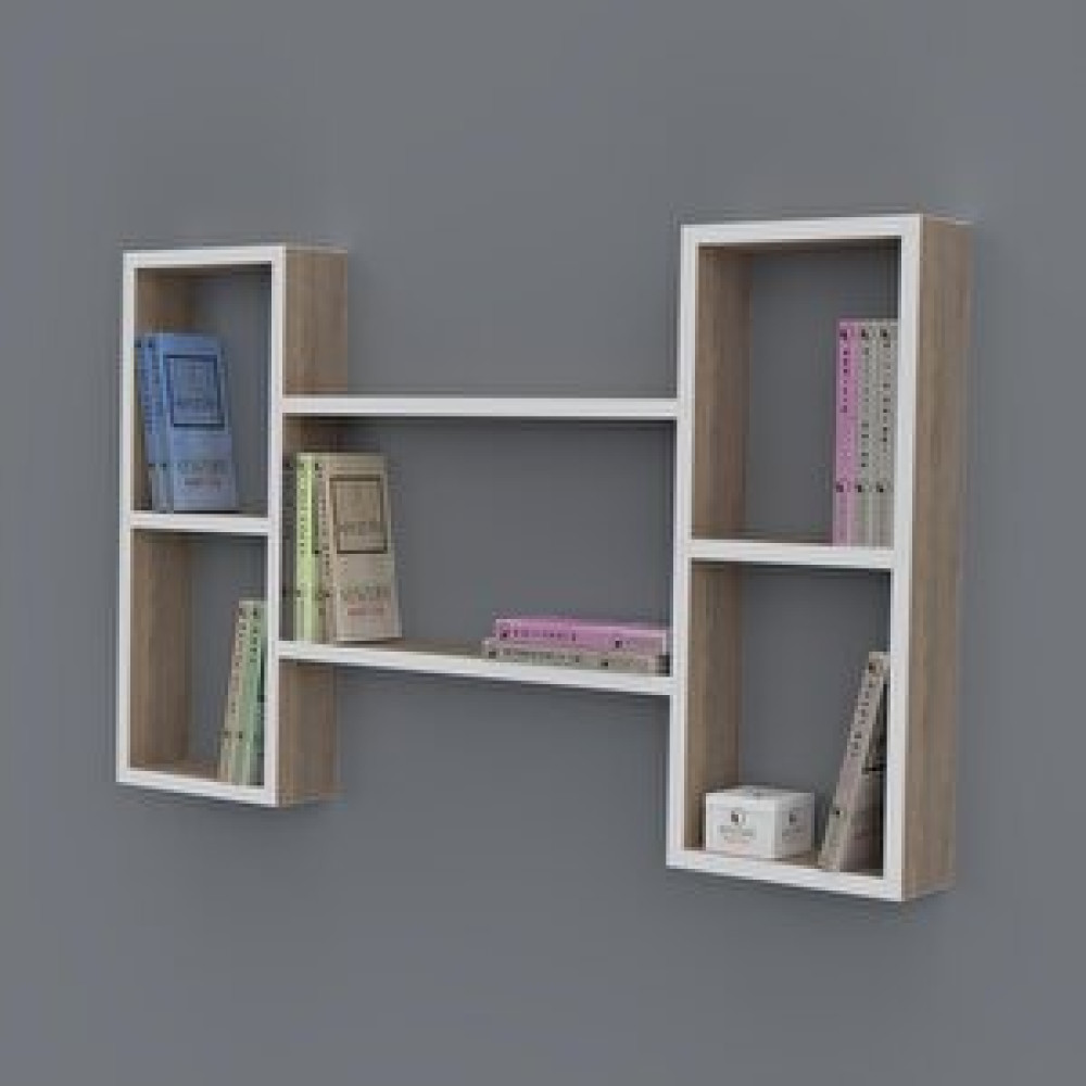 Kenzlife Kitaplık Gülsu 060*100*20 Crd Duvar Rafı Beyaz Kitaplık Fiyatı