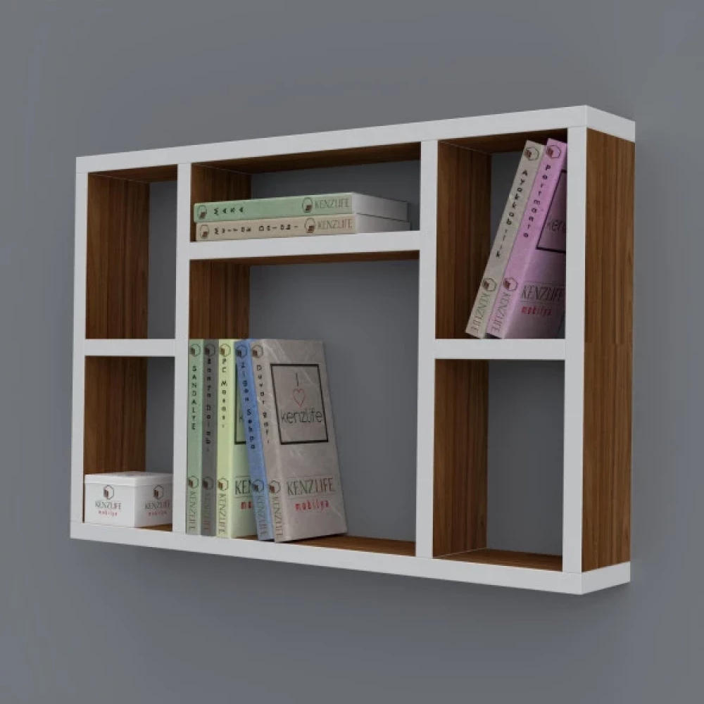 Kenzlife Kitaplik Nesve 040*060*20 Cvz Duvar Rafi Kitaplık Fiyatı