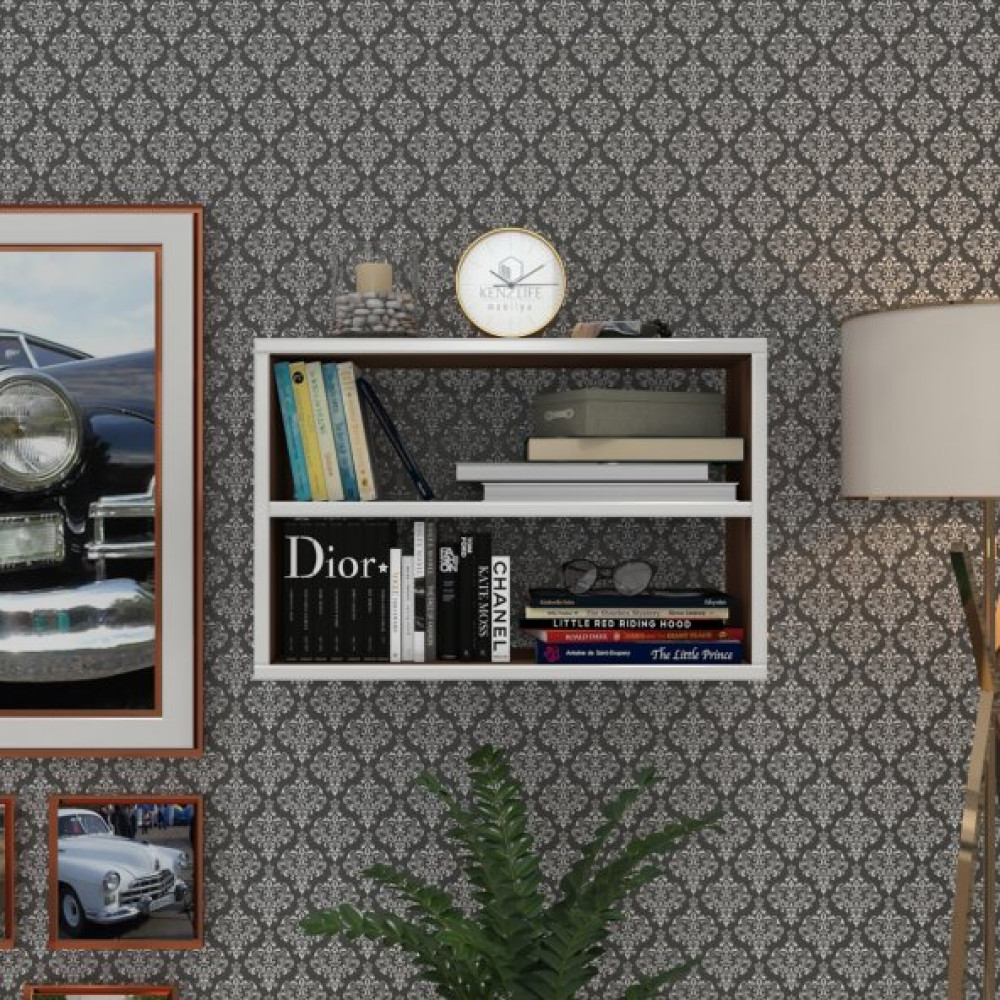 Kenzlife Kitaplik Nihan 040*060*20 Cvz Duvar Rafi Kitaplık Fiyatı