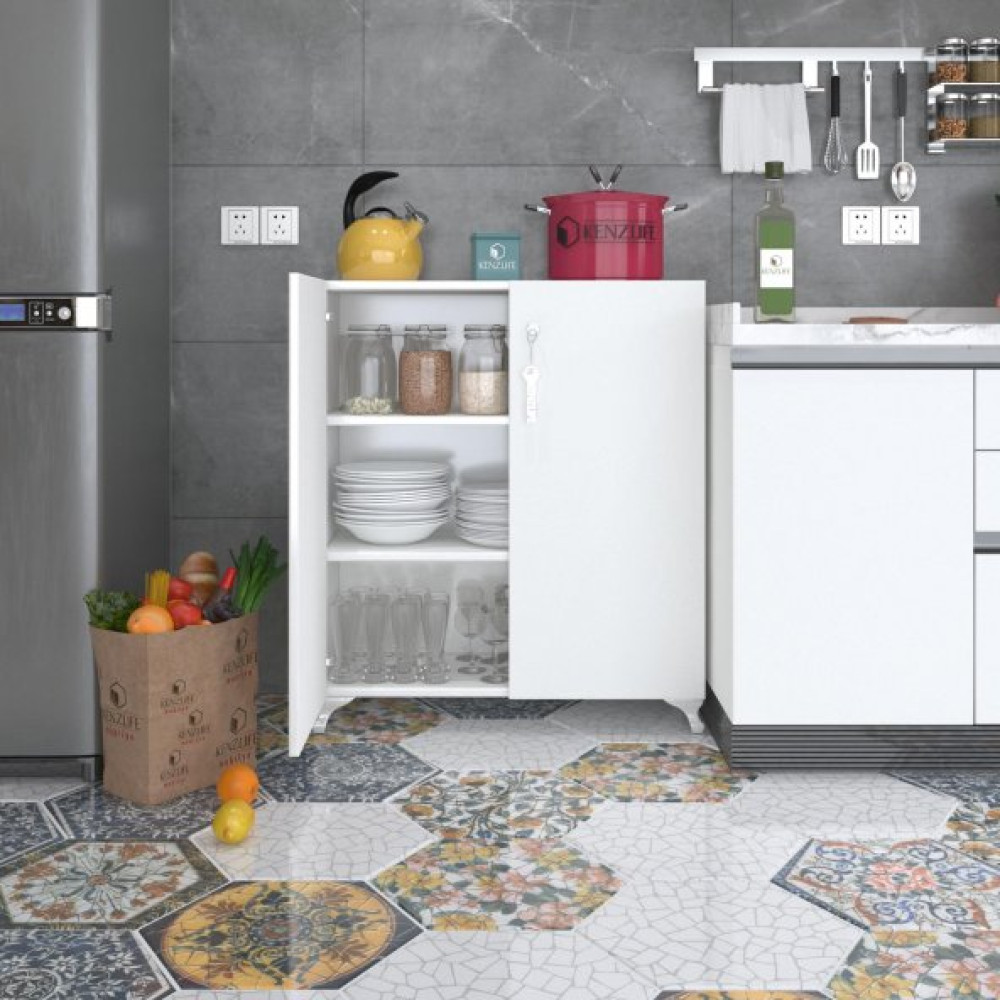 Kenzlife Mutfak Dolabı Çilem 088X070x032 Byz Kilitli Ayaklı Banyo Evrak Ofis Kitaplık Ayakkabılık Kiler Gardrop & Dolap Fiyatı