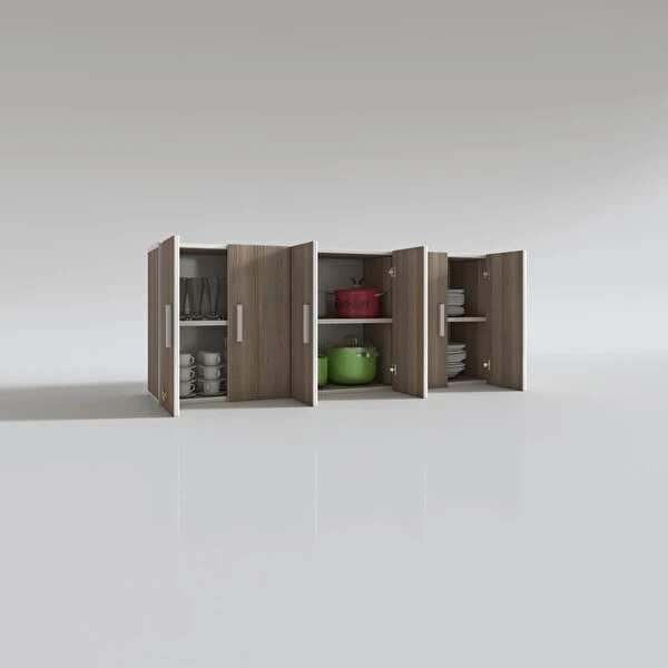 Kenzlife Nonus 60x150x22 CM Kapaklı Raflı Hazır Mutfak Mutfak Dolabı / Mobilyası Fiyatı