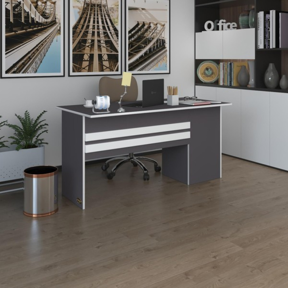 Kenzlife ofis masası kamikaze gri sol 75*150*80 kilitli kapaklı dolap şeritli bilgisayar çalışma masası - ebat Oto Boyaları Fiyatı