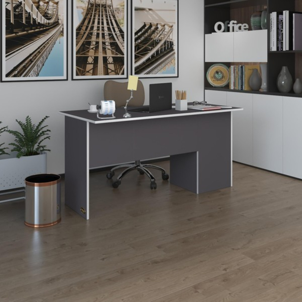 Kenzlife ofis masası miyamoto gri sol 75*110*60 raflı dolap bilgisayar çalışma masası - ebat Oto Boyaları Fiyatı