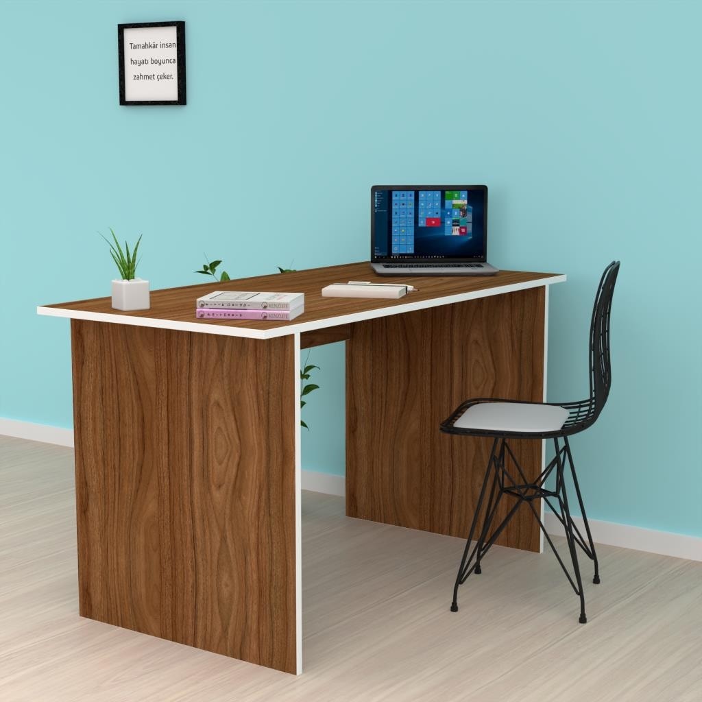 Kenzlife ofis masası tamiko 075*170*60 cvz bilgisayar çalışma büro - Y: 75 cm D: 60 cm G: 170 cm - Ceviz Ofis Çalışma Masası Fiyatı