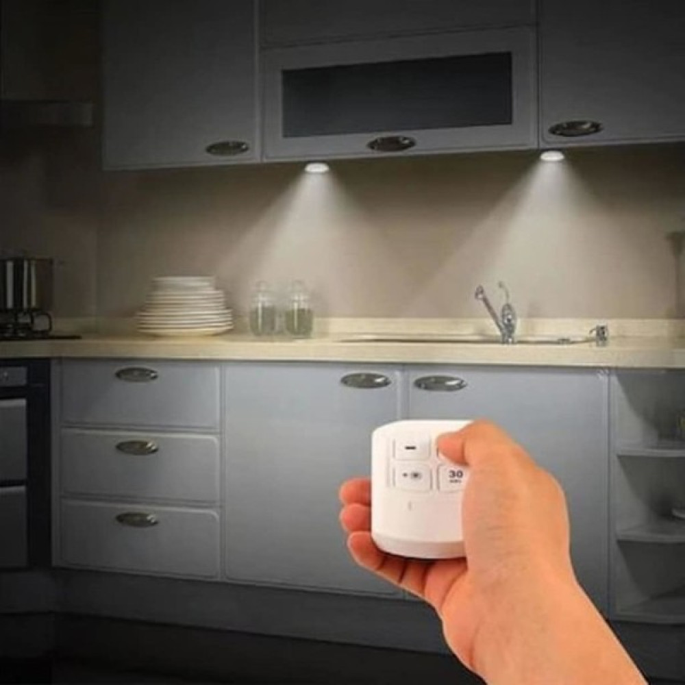 Kepez Uzaktan Kumandalı Pilli 3lü Spot LED Lamba Güçlü Beyaz Işık Elektrik ve Aydınlatma Fiyatı