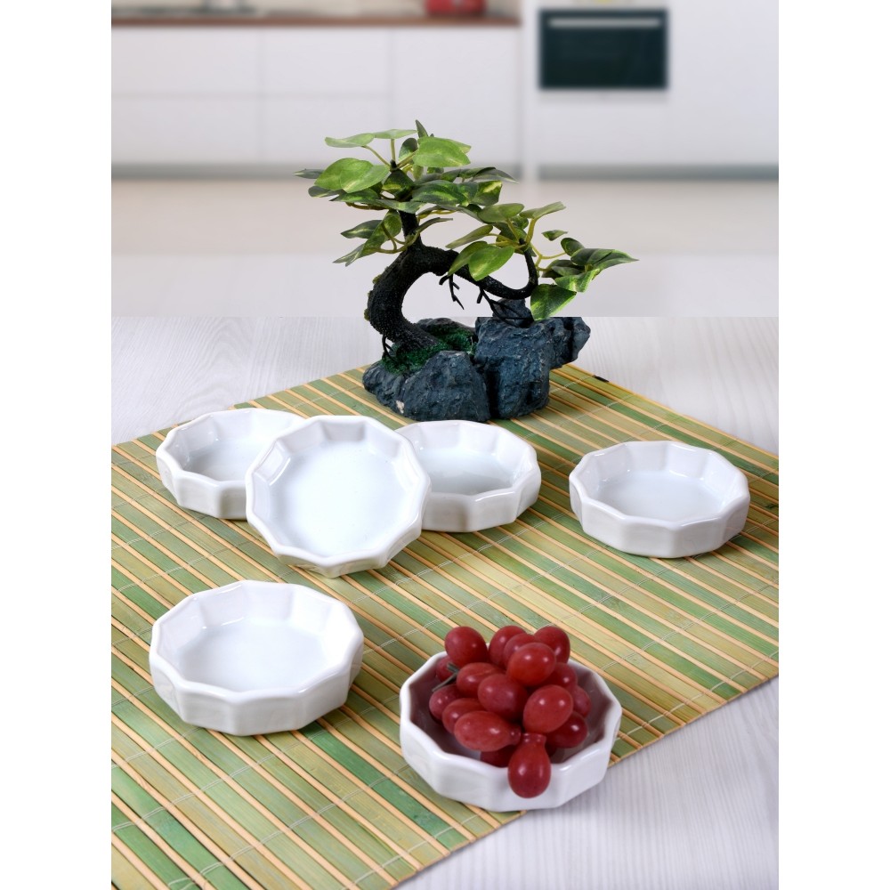 Keramika 6 Parça 8 Cm Mini Çark Beyaz Sosluk Diğer Fiyatı