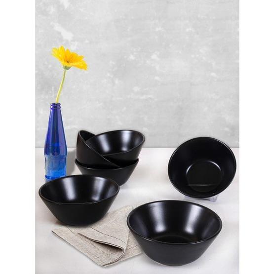 Keramika Hitit 6'lı 14 cm Mat Siyah Kase