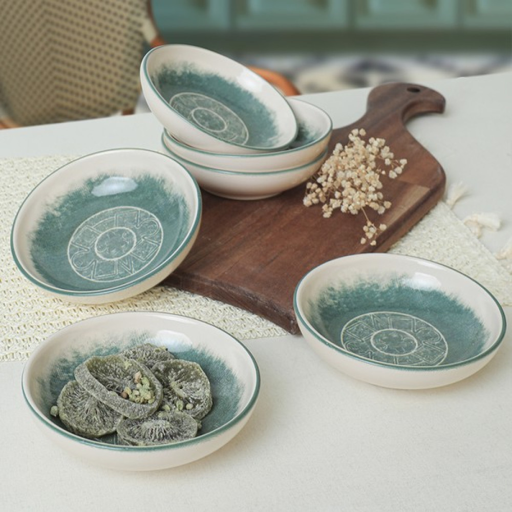 Keramika Maya Çerezlik / Sosluk 13 cm 6 Adet 20790 - Yeşil Kase Fiyatı