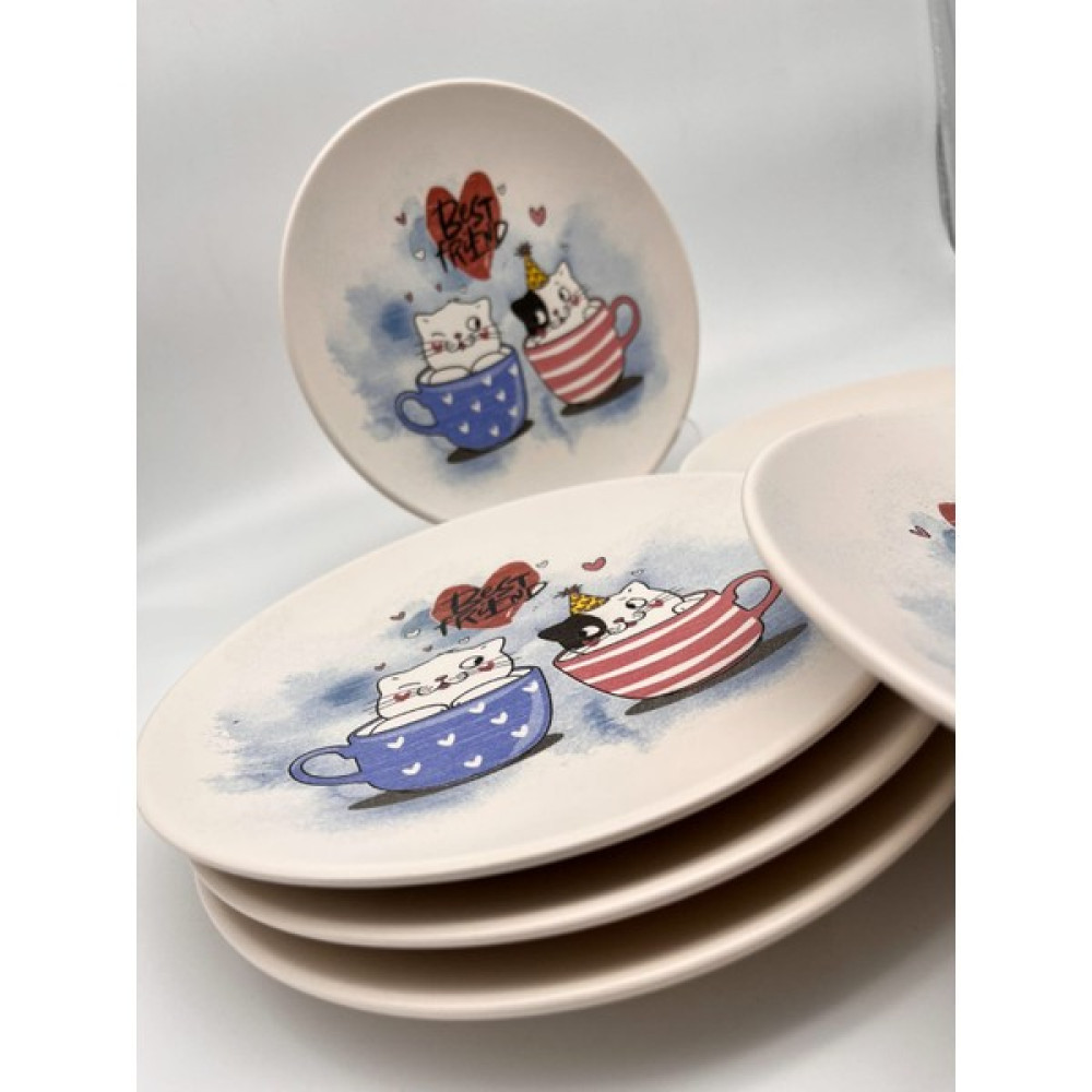 Keramika Sevimli Patiler Serisi Pasta Tabağı 20CM 6 Adet 21926 - 6 Kişilik Oto Boyaları Fiyatı