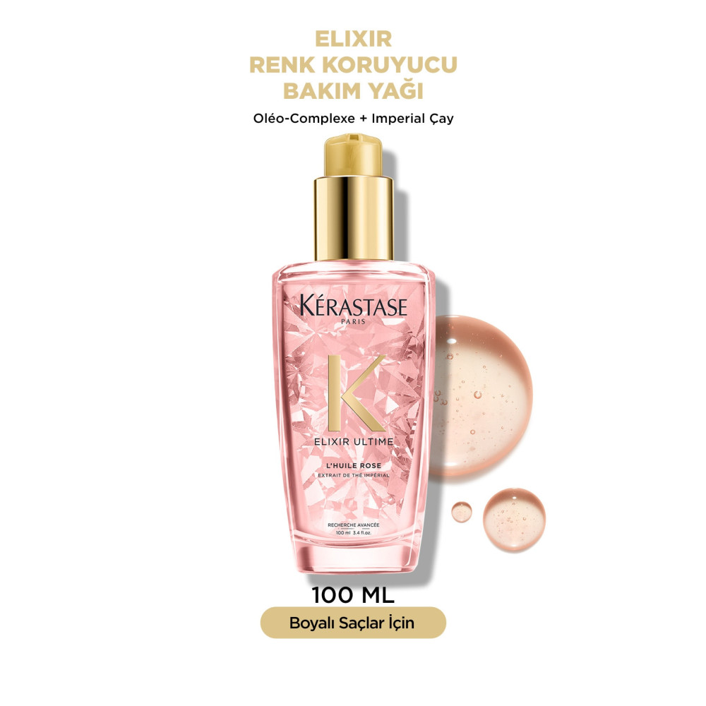 Kerastase Elixir Ultime Lhuile Rose Boyalı Saçlara Parlaklık Veren Ve Renk Koruyan Saç Serumu Saç Bakım Maskeleri & Serumlar & Spreyler Fiyatı