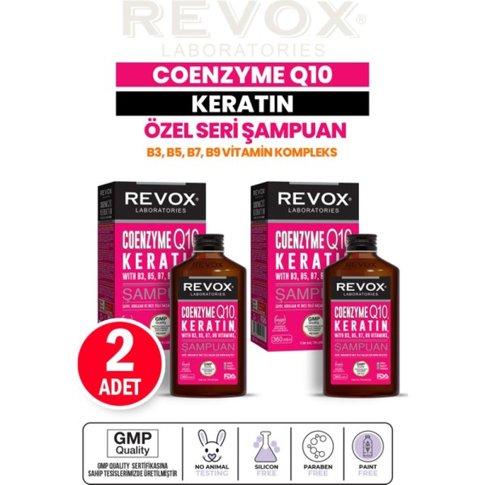 Keratin & Koenzim Q10, B Vitamin Kompleks Özel Seri Şampuan 2'li Set Şampuan ve Saç Kremi Fiyatı