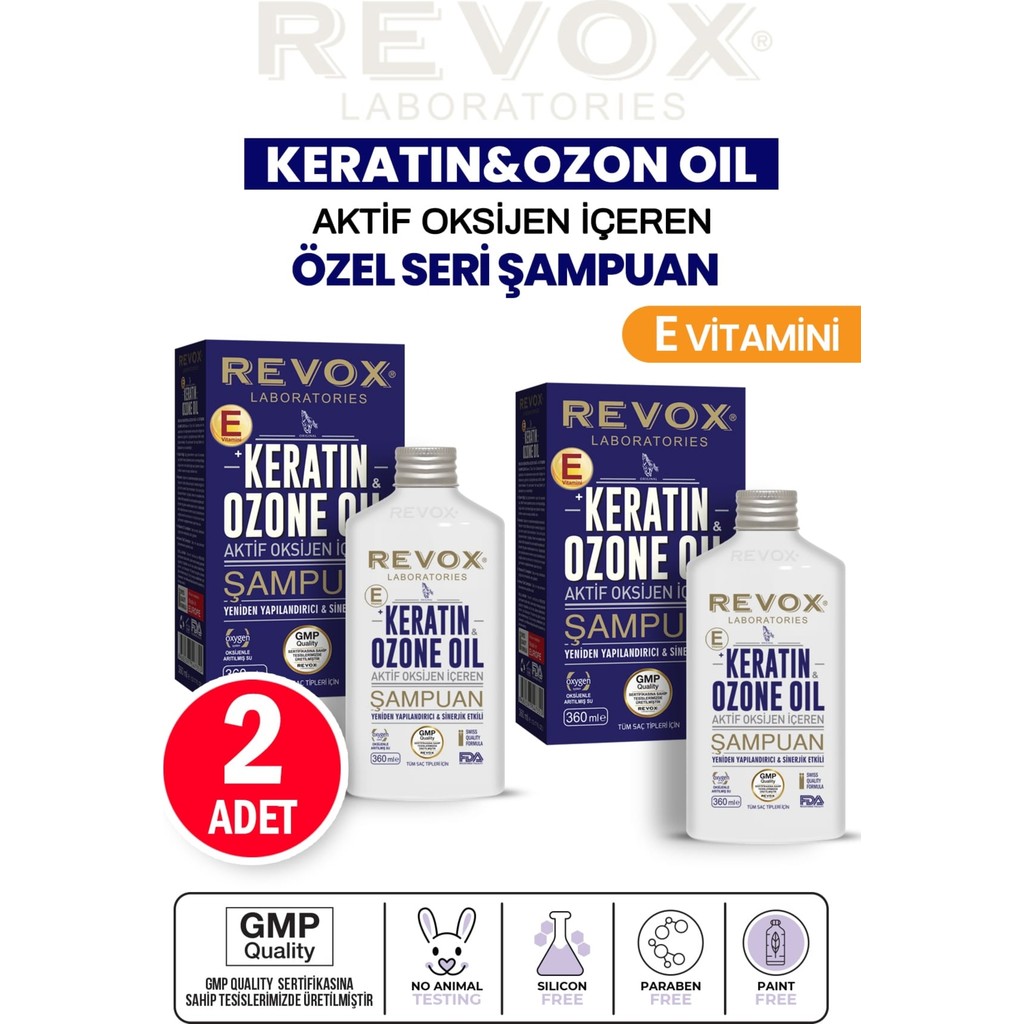 Keratin & Ozon Oil Aktif Oksijen Içeren Saç Bakım Şampuanı x 2 adet Şampuan ve Saç Kremi Fiyatı