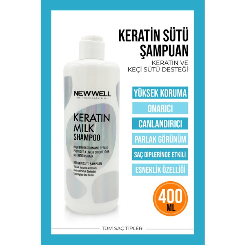 Keratin Sütü Şampuan (Yüksek Koruma ve Onarım) 400ML Şampuan ve Saç Kremi Fiyatı